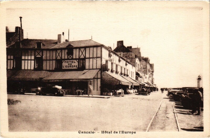 Carte postale ancienne Cancale - Hotel de l'Europe à Cancale