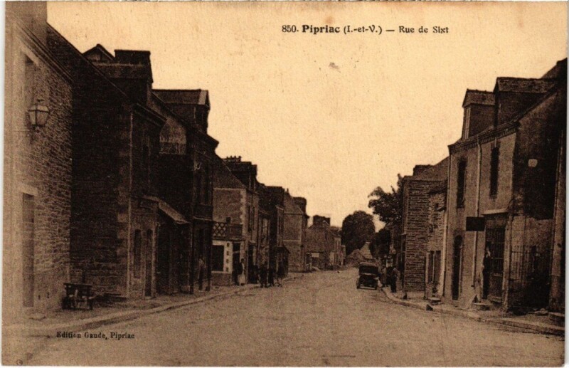Carte postale ancienne Pipriac - Rue de Sixt à Pipriac