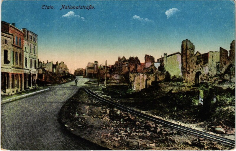 Carte postale ancienne Etain - Nationalstrasse à Étain