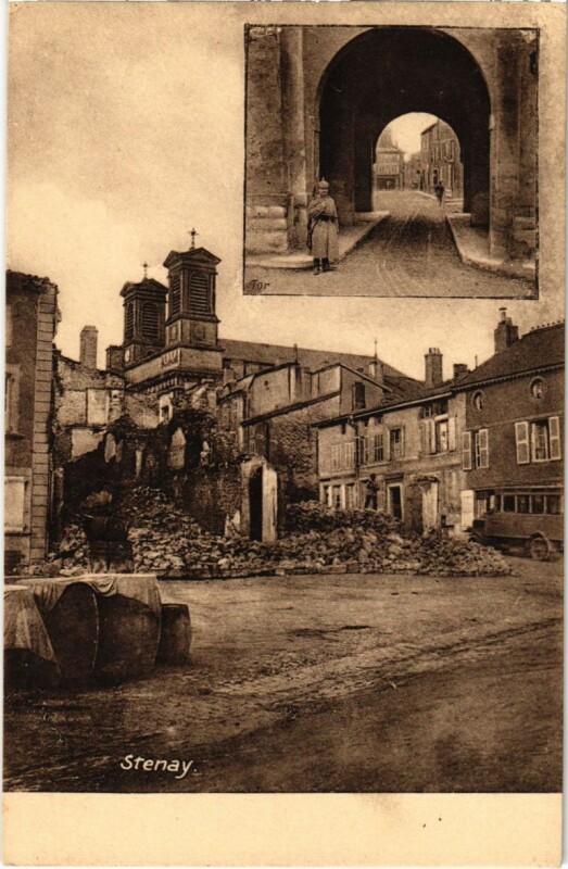 Carte postale ancienne Stenay - Scenes - Ruines à Stenay