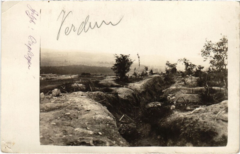 Carte postale ancienne Verdun - Landscape with Trenches à Verdun