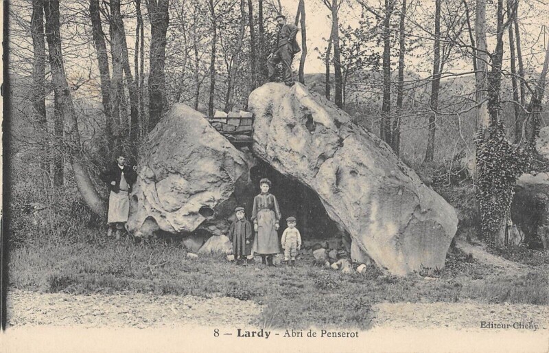 Carte postale ancienne Lardy Abri De Penserot à Lardy
