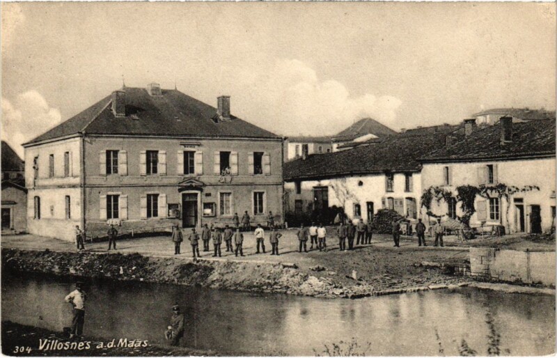 Carte postale ancienne Villosnes a. d. Maas - Town Scene