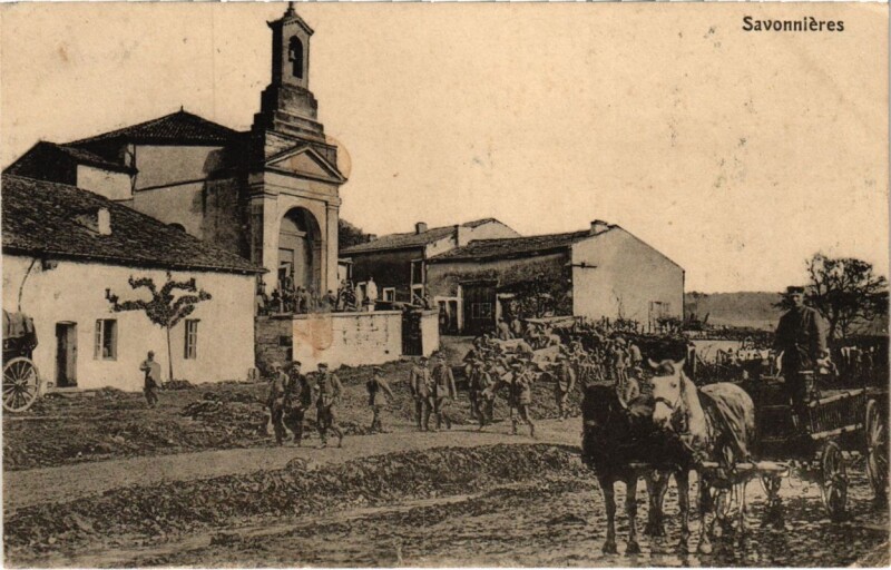 Carte postale ancienne Savonnieres-en-Perthois - Savonnieres - Village Scene à Savonnières-en-Perthois