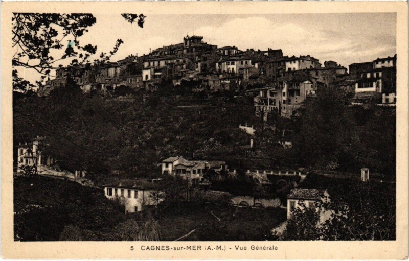 Carte postale ancienne Cagnes-sur-Mer - Vue générale à Cagnes-sur-Mer