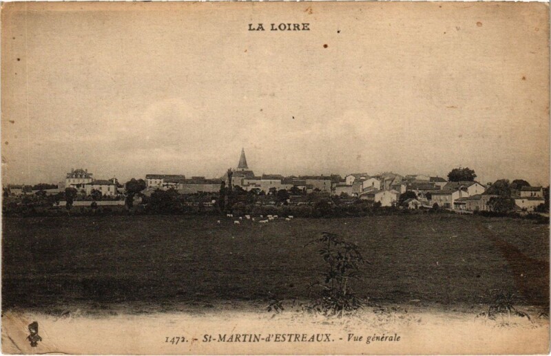 Carte postale ancienne Saint-Martin - d'Estreaux - Vue générale