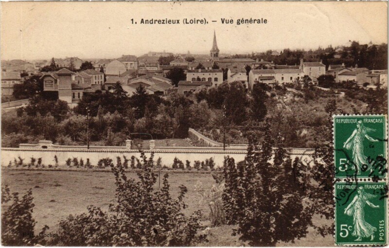 Carte postale ancienne Andrezieux - Vue générale