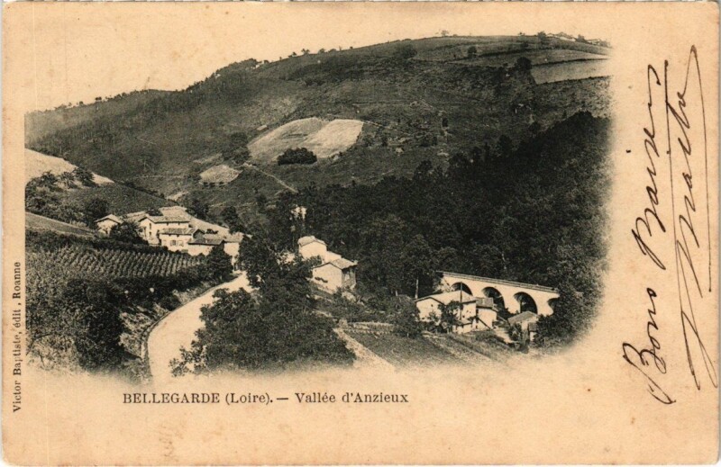 Carte postale ancienne Bellegarde - Vallée d'Anzieux