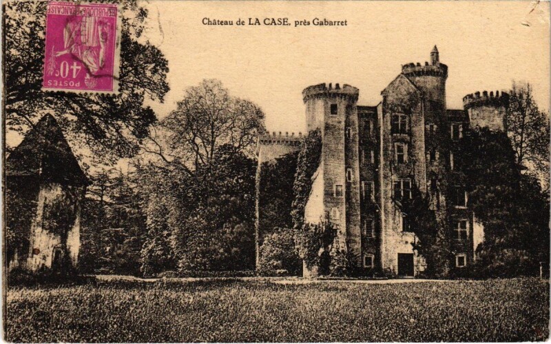 Carte postale ancienne Chateau de La Case. prés Gabarret à Gabarret