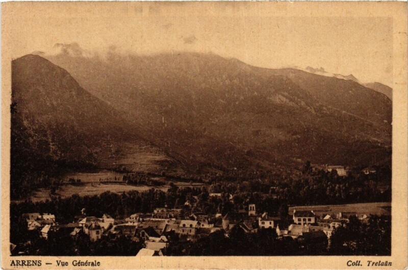 Carte postale ancienne Arrens - Vue générale