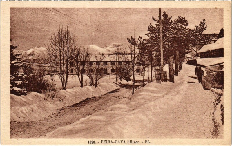 Carte postale ancienne Peira-Cava - l'Hilver - Fl.