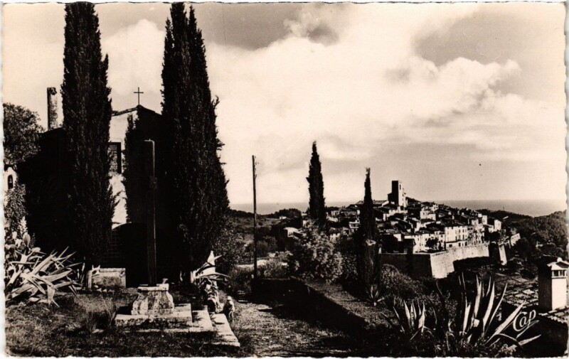 Carte postale ancienne Saint-Paul-de-Vence - Vue générale à Saint-Paul-de-Vence