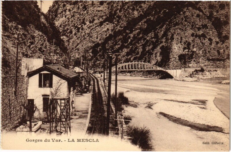 Carte postale ancienne Gorges du Var - La Mescla