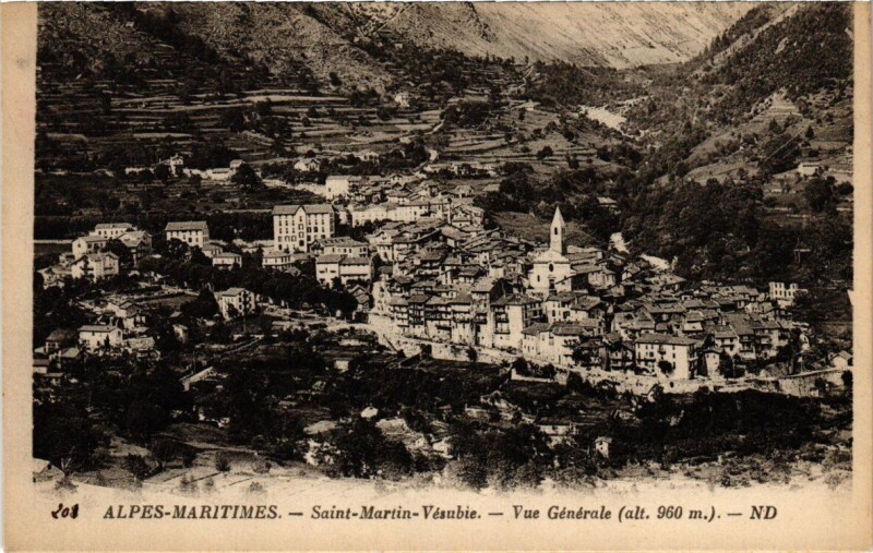 Carte postale ancienne Alpes-Maritimes - Saint-Martin-Vésubie - Vue générale à Saint-Martin-Vésubie