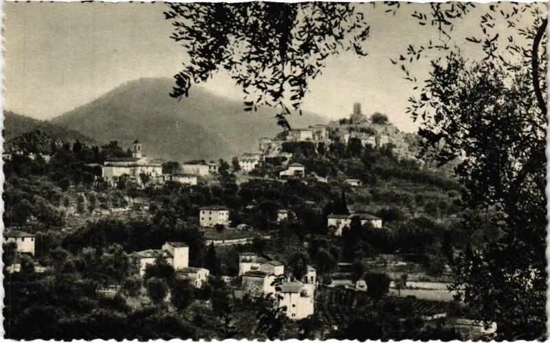 Carte postale ancienne Tourrette-Levens - Vue générale à Tourrette-Levens