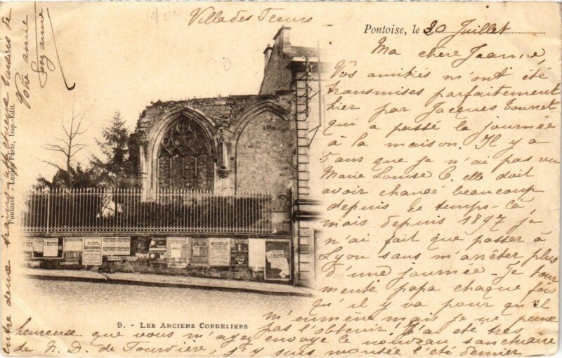 Carte postale ancienne Pontoise - Les Anciens Cordeliers à Pontoise