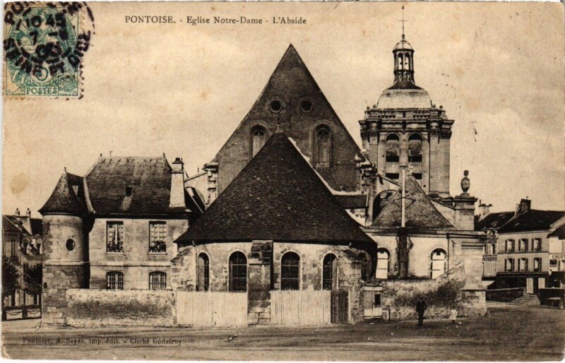 Carte postale ancienne Pontoise - Eglise Notre-Dame - L'Abside à Pontoise