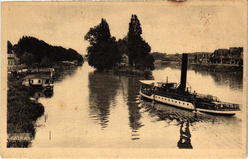 Carte postale ancienne Pontoise - Les Bords de l'Oise à Pontoise