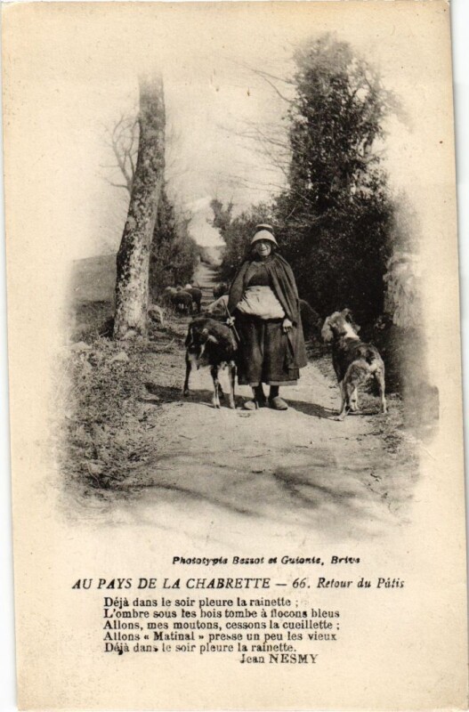 Carte postale ancienne Au Pays de la Chabrette - Retour du Patis