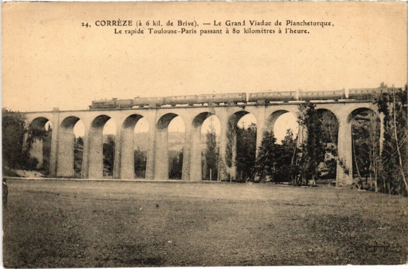 Carte postale ancienne Le Grand Viaduc de Planchetorque