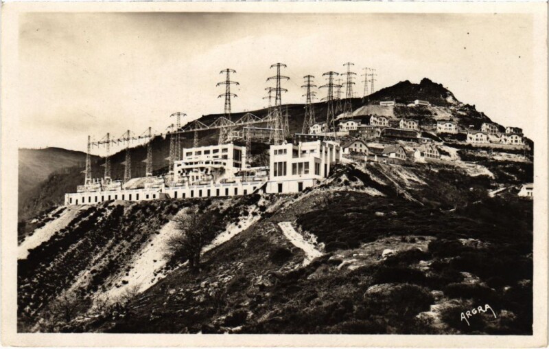 Carte postale ancienne Les Amenagements Hydro-Electriques de la Truyere