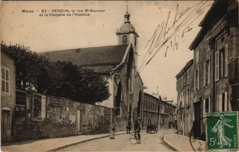 Carte postale ancienne Verdun - Chapelle de l'hospice à Verdun