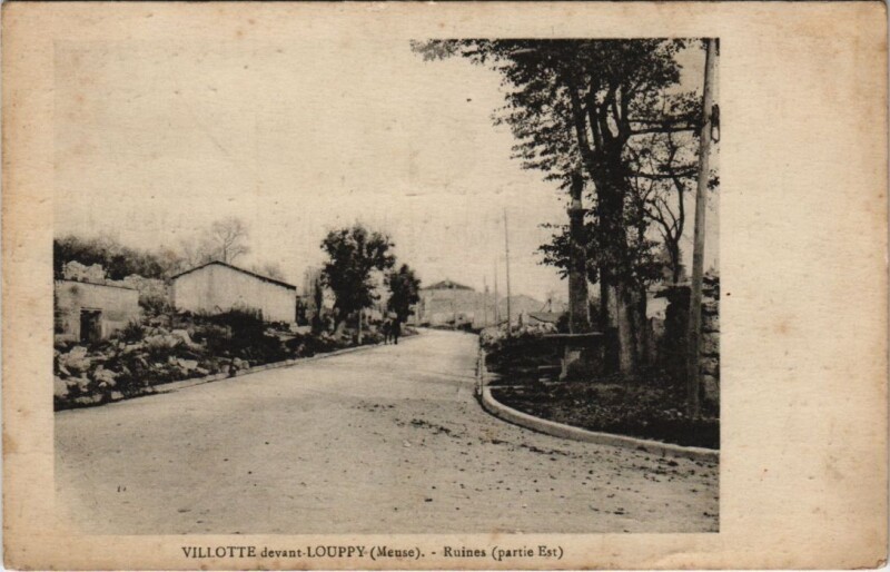 Carte postale ancienne Villotte-devant-Louppy - Ruines à Villotte-devant-Louppy