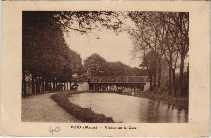 Carte postale ancienne Void - Viaduc sur le canal