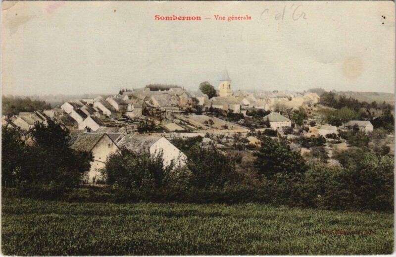 Carte postale ancienne Sombernon Vue générale à Sombernon
