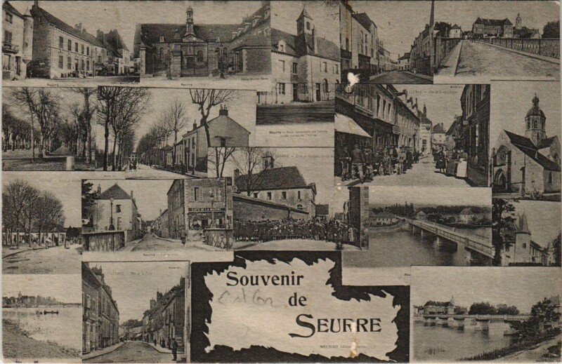 Carte postale ancienne Seurre Souvenir à Seurre