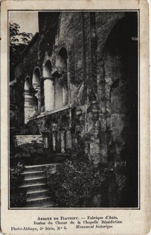 Carte postale ancienne Abbaye de Flavigny - Fabrique d'Anis