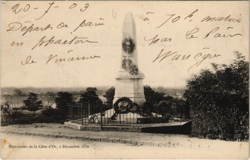 Carte postale ancienne Monument de la Cote d'Or
