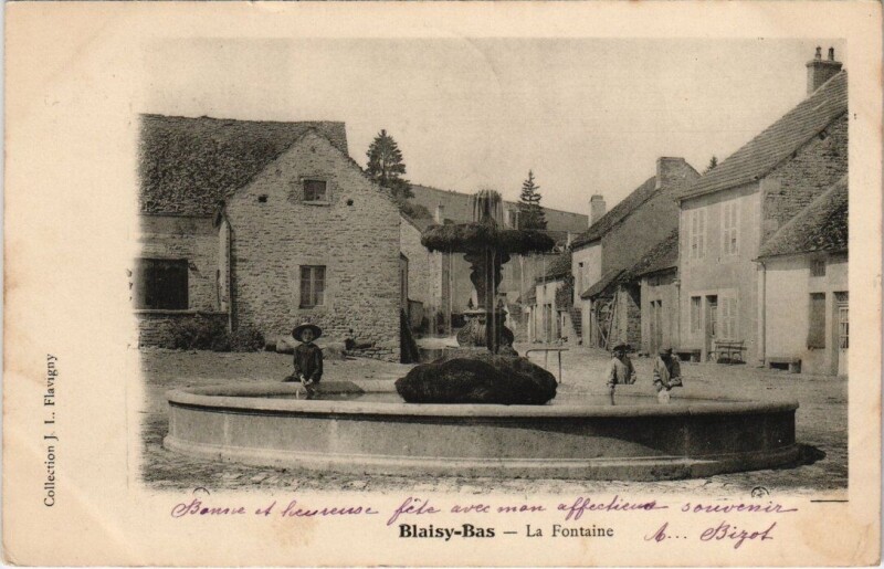 Carte postale ancienne Blaisy-Bas - La Fontaine à Blaisy-Bas