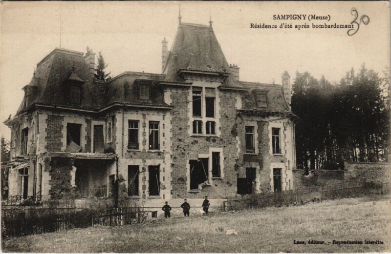 Carte postale ancienne Sampigny - Residence d'ete apres à Sampigny