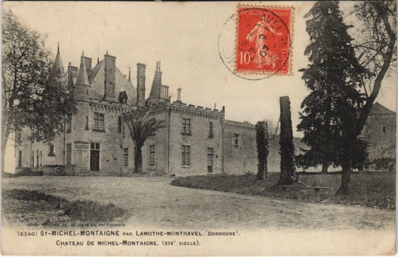 Carte postale ancienne Chateau de Michel-Montaigne