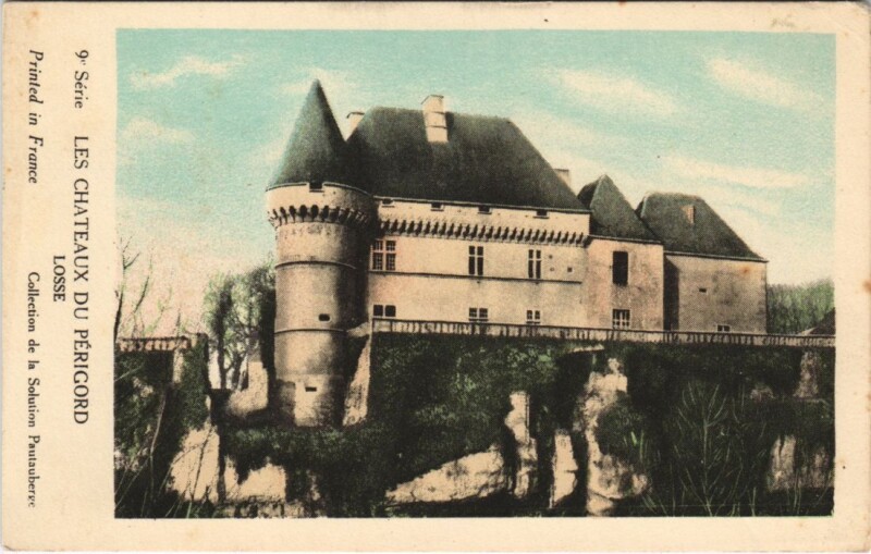 Carte postale ancienne Les Chateaux du Perigord Losse