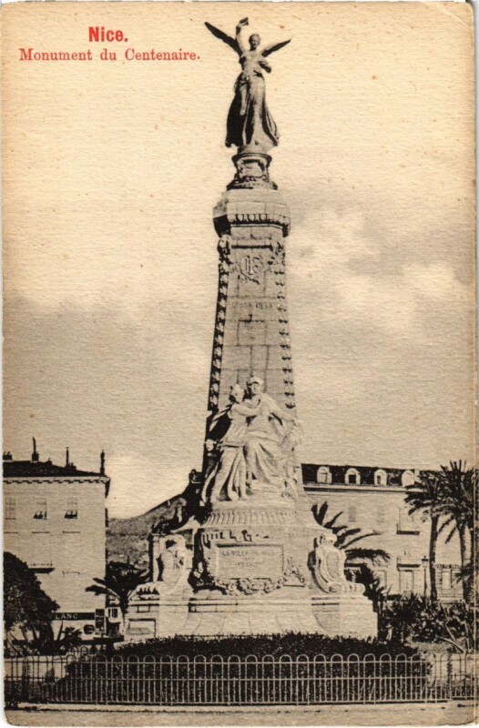 Carte postale ancienne Nice- Monument du Centenaire France