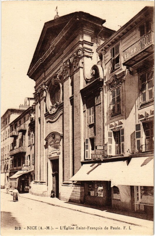Carte postale ancienne Nice- Eglise Saint Francois de Paule France