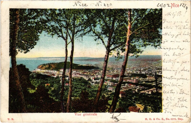 Carte postale ancienne Nice- vue generale France