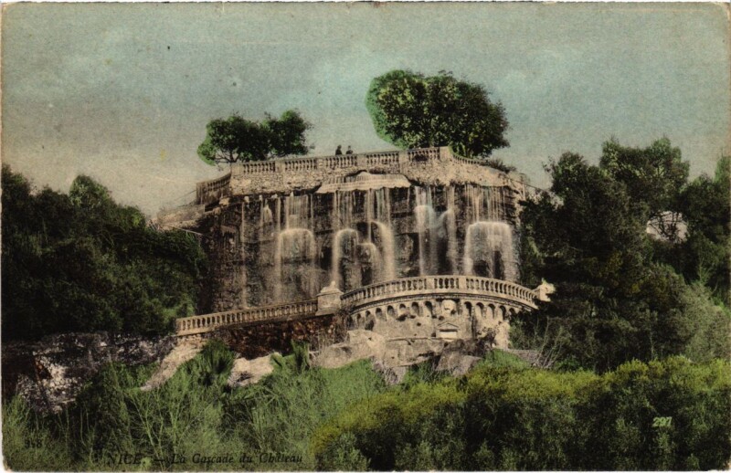 Carte postale ancienne Nice- La Cascade du Chateau France