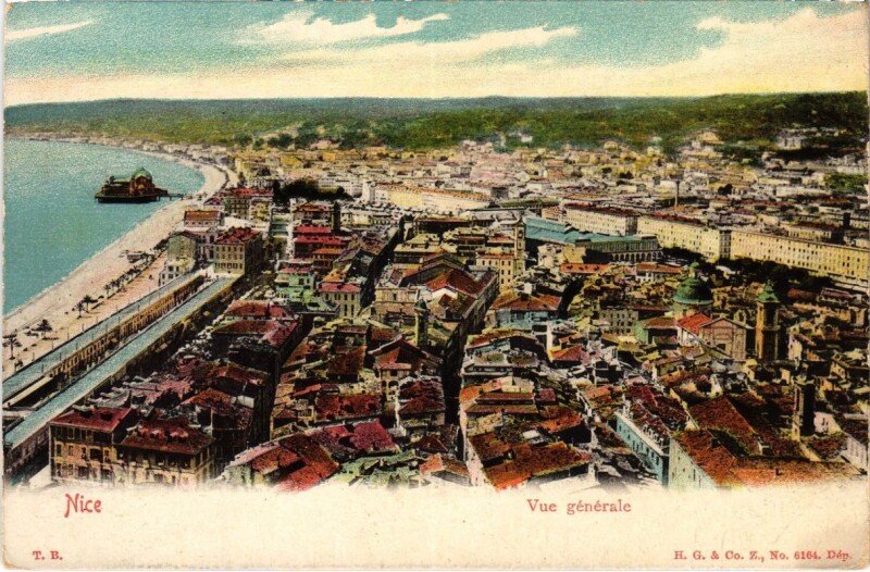 Carte postale ancienne Nice- vue generale France