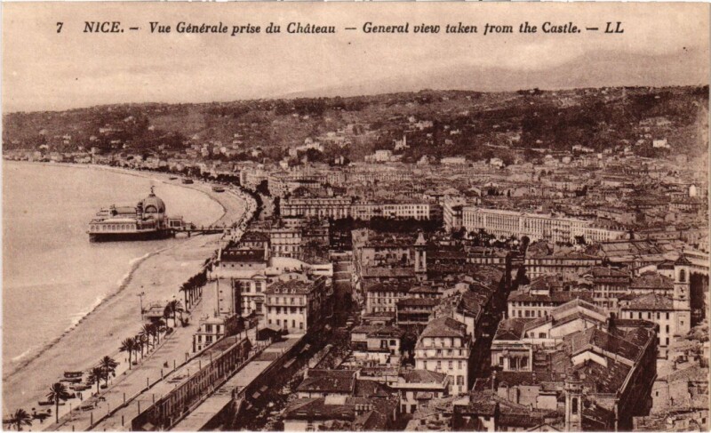 Carte postale ancienne Nice- vue generale France