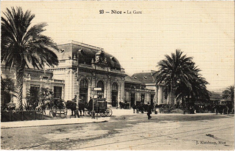Carte postale ancienne Nice- La Gare France