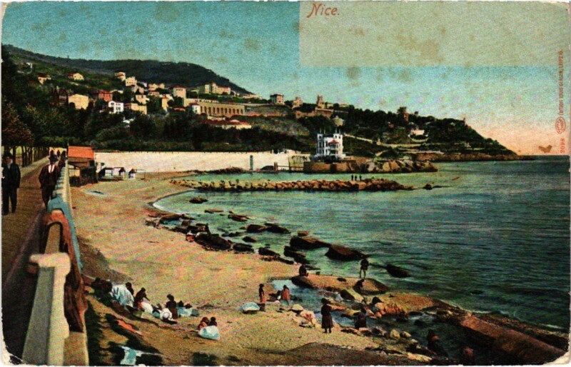 Carte postale ancienne Nice- La Plage France