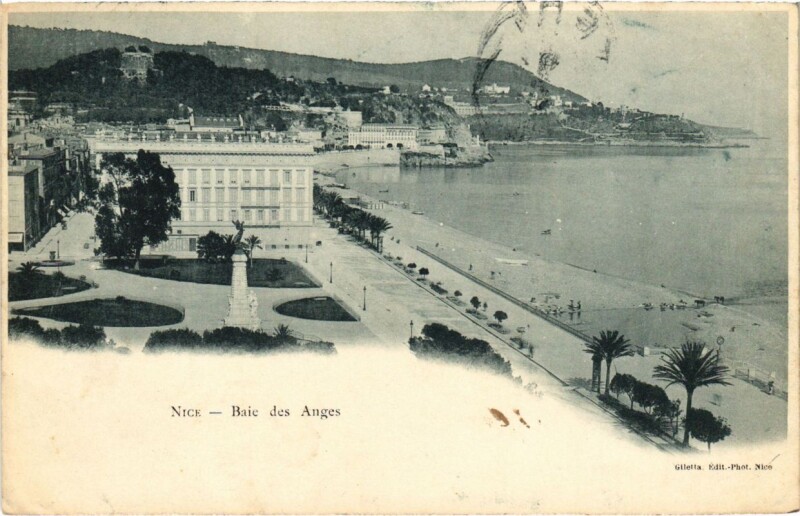 Carte postale ancienne Nice- Baie des Anges France