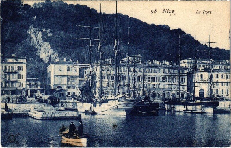 Carte postale ancienne Nice- Le port France