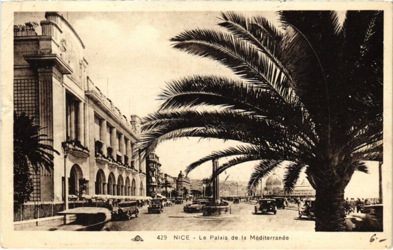 Carte postale ancienne Nice- Le Palais de la Mediterranee France