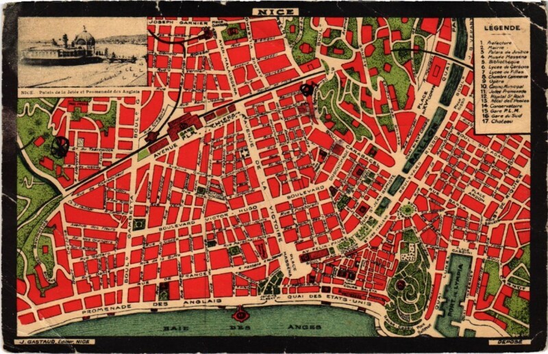 Carte postale ancienne Nice- souvenir France