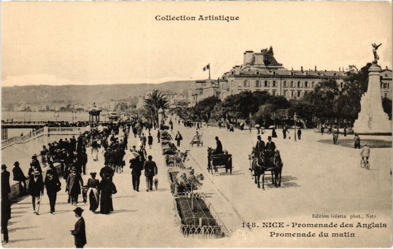 Carte postale ancienne Nice- Promenade des Anglais ,Promenade du matin France