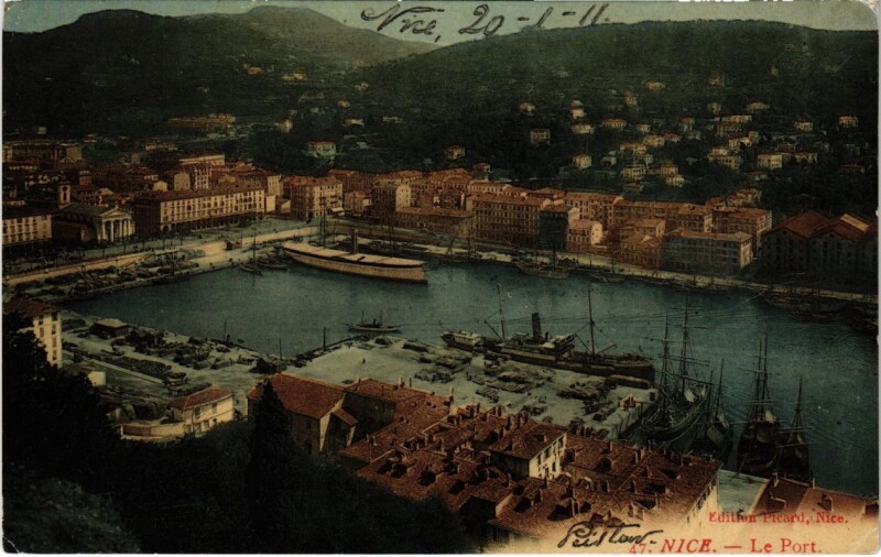 Carte postale ancienne Nice- le Port France